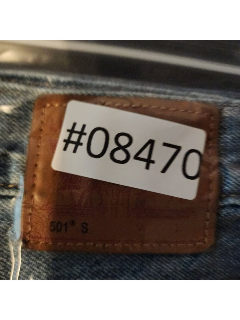 Levi's Jeans Womens 26 501 S Blue White Oak Cone Denim Button Fly Skinny *Read* - Picture 16 of 16